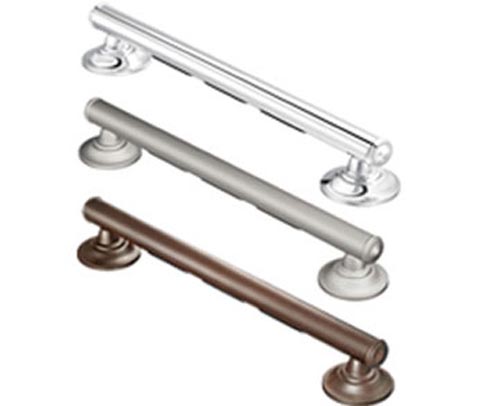 Moen Elegance Grab Bar 16 Chrome w Grip Pads for Safety