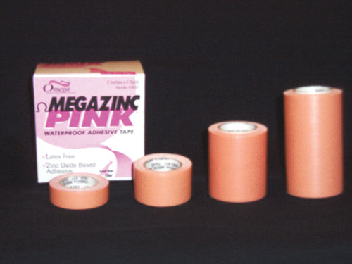 Megazinc Pink Tape 1 X 5 Yd Gentle Adhesive Roll