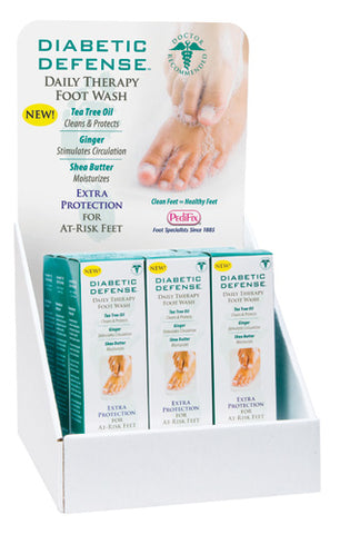 Diabetic Defense Daily Therapy Foot Wash Display - 9 Bottles