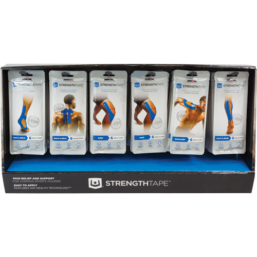 StrengthTape Kinesiology Tape Kit Display 36 Pcs Assortment