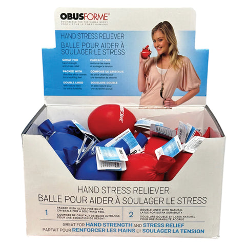 ObusForme Hand Stress Reliever Counter Display of 24 Units