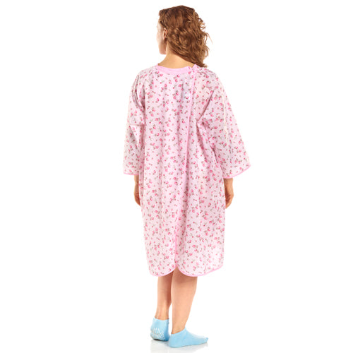 Thermagown Patient Gown Ladies Print for Cozy Comfort