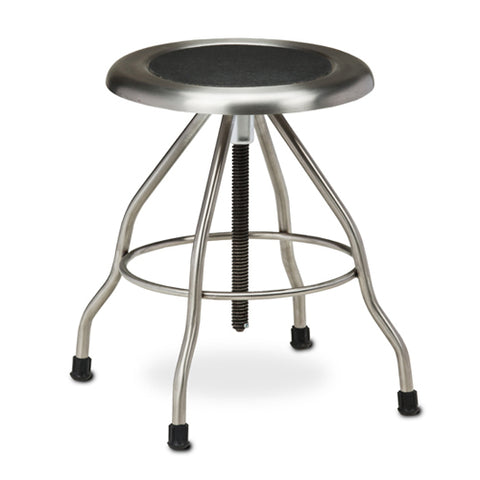 Stainless Steel Stool w/Rubber Feet 15 Diameter Seat Adjustable