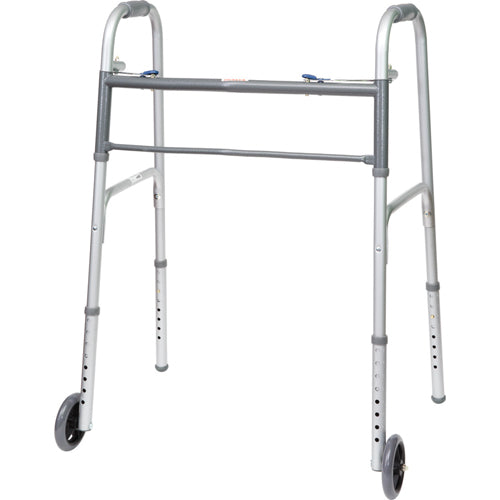 Bariatric 2-Button Walker w/ 5 Wheels 2/CS for Comfort