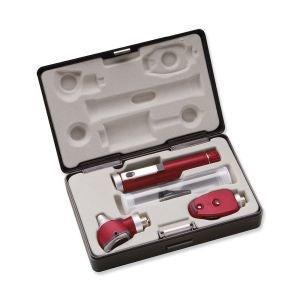 Diagnostix Pocket Oto/Oph Set 2.5V, 1 Handle, Burgundy