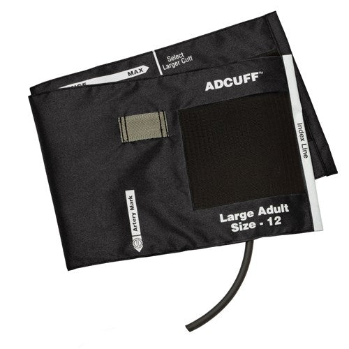Adcuff & Bladder, 1 Tube Lrg Adult, Black, LF