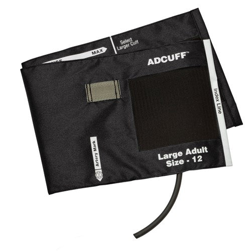 Adcuff & Bladder, 1 Tube w/891 Lg Adult, Black, LF