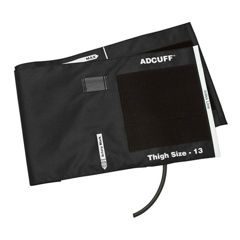 Adcuff & Bladder, 1 Tube Thigh, Black, LF