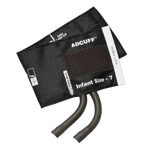 Adcuff & Bladder, 2 Tube Infant, Black, LF