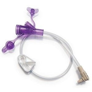 Minione Gastric Feed Set 12" Straight Purple Bolus Feed Set 10/BX