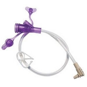 Minione Gastric Feed Set 24" Right Angle Purple Y-Port Feed Set 10/BX