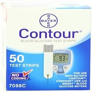 Contour Blood Glucose Test Strips 50/BX For Contour Next One Meter