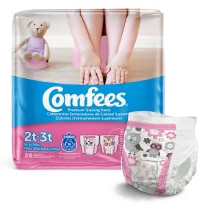 Comfees Training Pants Girls, 2T/3T 26 Ea/Bag 6 Bags/Case