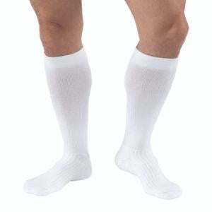 Jobst Men's 8-15 mmhg Large Knee White Closed Toe