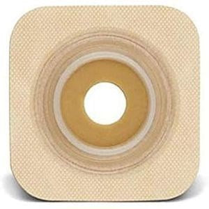 SUR-FIT Natura Stomahesive Flexible Pre-Cut 4" x 4" Wafer Tan 1/2 Stoma, flange size 1 3/4 10/BX