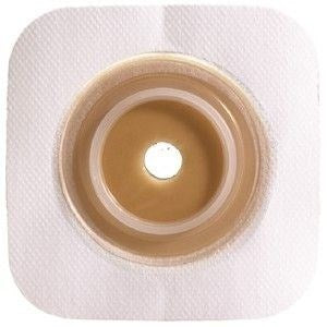 SUR-FIT Natura Stomahesive Flexible Pre-Cut 4" x 4" Wafer Tan 5/8 Stoma, flange size 1 3/4 10/BX