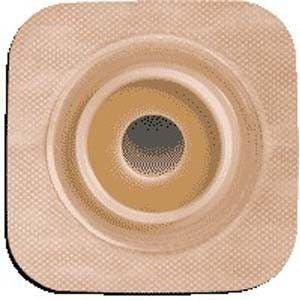 SUR-FIT Natura Stomahesive Flexible Pre-Cut 4" x 4" Wafer Tan 7/8 Stoma, flange size 1 3/4 10/BX