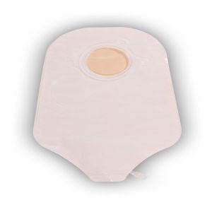 SUR-FIT Natura Urostomy Pouch Transparent Sm W/1-Sided Comfort Panel and Fold-Over Tap 1 1/2" 10/BX