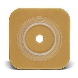 SUR-FIT Natura Durahesive Skin Barrier W/Flange (Overall Dimension 4" X4" ) W/O Tape Collar 1 1/4" (32mm.) 10/BX