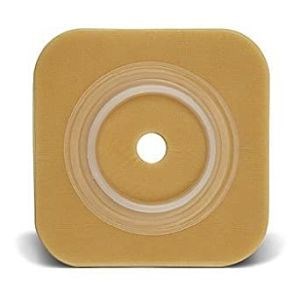 SUR-FIT Natura Durahesive Skin Barrier W/Flange (Overall Dimension 4" X4" ) W/O Tape Collar 2 1/4" (57mm.) 10/BX