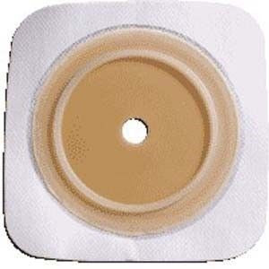 SUR-FIT Natura Durahesive Flexible Skin Barrier W/Flange(Overall Dimension 5" X 5" ) White W/Tape Collar 2 3/4" 10/BX