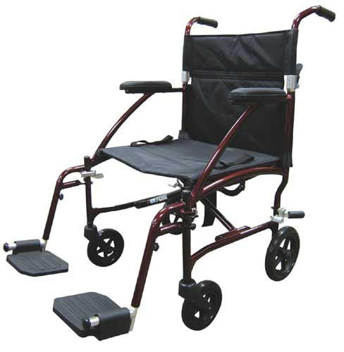 Fly-Lite Transport Chair Burgundy 19 Lightweight and Stylish