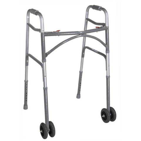 Bariatric Aluminum Folding Walker Two Button