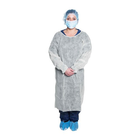 Isolation Gown White Os 10/Bag Non Sterile 5/Case