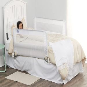 Bed Rail Swing Down Off White 1Pr/CS