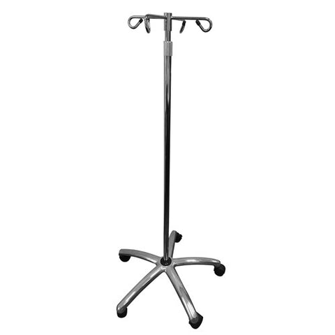 Deluxe IV Pole w/ 5 Casters 4 Hooks