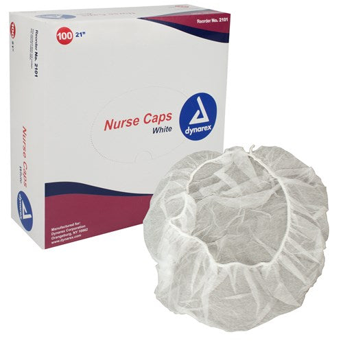 Nurse Cap O.R.21" White 5/100/Case