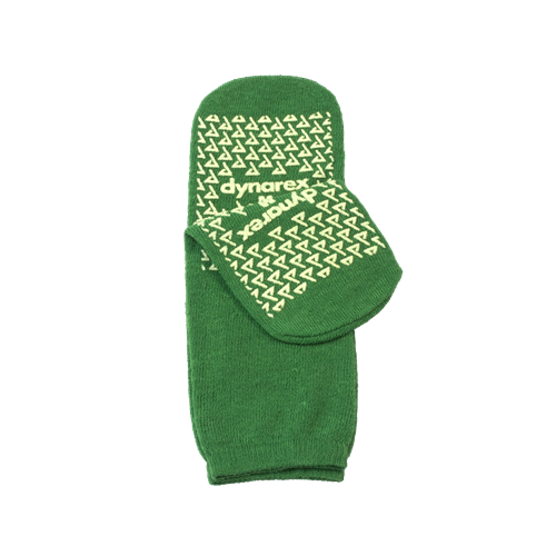 Double-Sided Slipper Socks - Med., Green 48/1 pair/cs