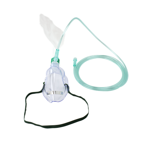 Oxygen Mask Elong 7Ft 50/Case Adt Hi Concentrate Non Breather