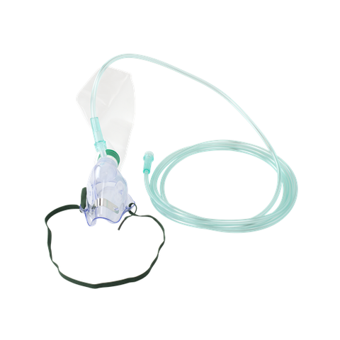 Oxygen Mask Elong 7Ft 50/Case Ped Hi Concentrate Non Breather