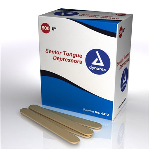 Tongue Depressors Non-Sterile Senior 6"10/500/Case