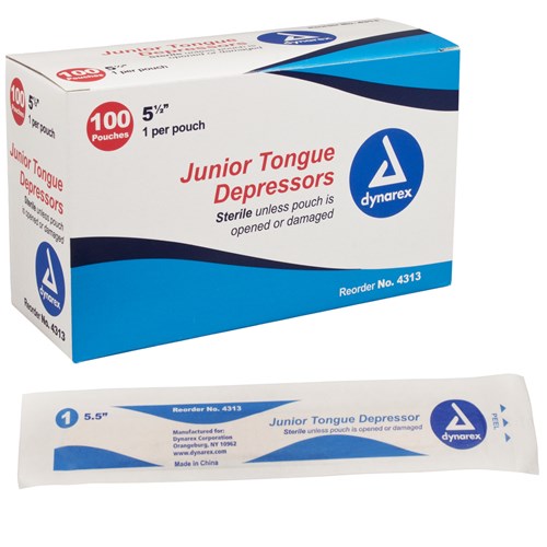 Tongue Depressors Sterile Junior 5 1/2"10/100/Case