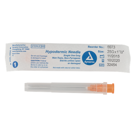 Needle Hypodermic 25G X 1.5" 100/BX