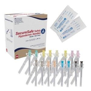 Hypodermic Needle 22G X 1 1/2" Safety 100/BX Securesafe