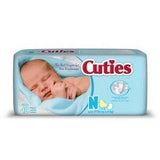 Cuties Baby Diaper Newborn To 10 lbs 4 Bags Of 42 (168 Ct)