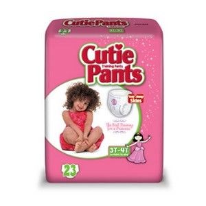 Cuties Training Pants Girl 3T-4T 4 Bags Of 23 Per Case