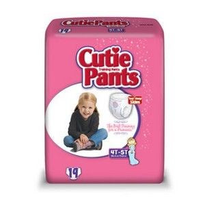 Cuties Training Pants Girl 4T-5T 4 Bags Of 19 Per Case