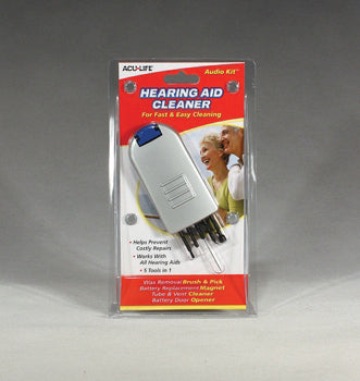 Audio-Kit Hearing Aid Cleaner with Five Essential Tools