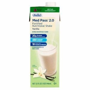 Med Pass 2.0 Fortified Nutritional Shake - Vanilla - IDDSI Level 2 12/32 oz