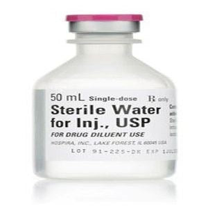 Water Sterile 50mL Vial Injectable