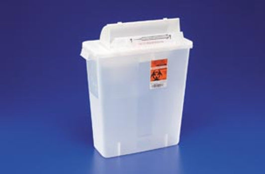 12 Quart In-Room Sharps Container w/ Counter Balance Lid, Red 10/CS