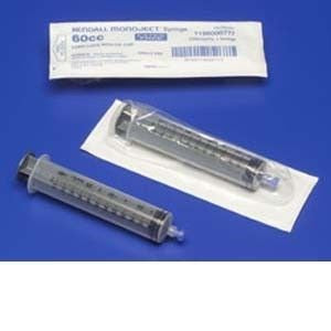 Monoject Softpack 60mL Syringe Regular Luer Tip 120/Case