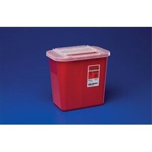 Multi-Purpose Sharps Containers w/ Slid Lid 2 Gallon Red 20/Case