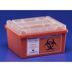 Sharps-A-Gator Sharps Container 1Gallon Red w/ Clear Slide Lid 32/C