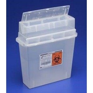 Sharps-A-Gator Container 5 Quart Tortuous Path, Clear 30/Case