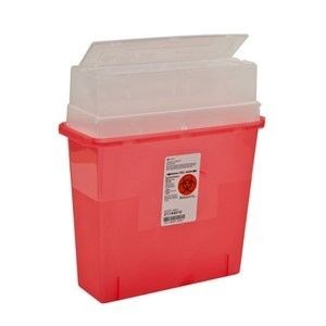 Sharps-A-Gator Container 5 Quart Translucent Red, Tortuous Path 30/C